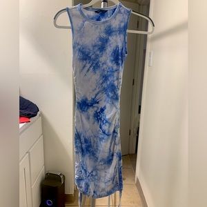 SHEIN | Maxi BodyCon Blue/White TieDye Dress | Size: 2